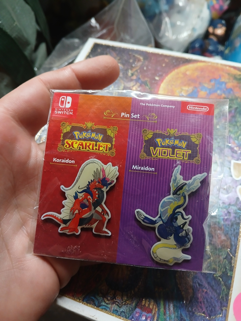Nintendo Pokémon Scarlet & Violet Koraidon and Miraidon Pin Set - Red & Purple